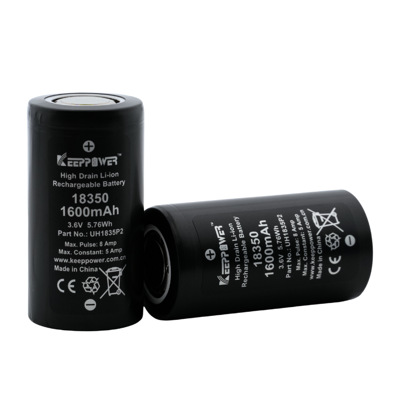 8放電 18350 1600mAh リチウムイオンバッテリー UH1835P2